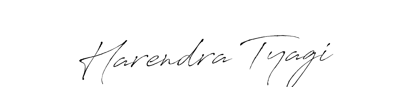 Make a beautiful signature design for name Harendra Tyagi. With this signature (Antro_Vectra) style, you can create a handwritten signature for free. Harendra Tyagi signature style 6 images and pictures png