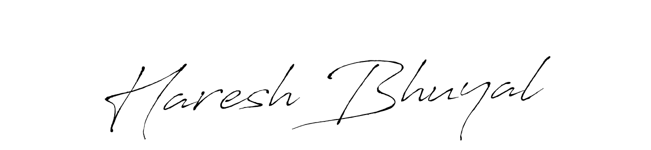 Make a beautiful signature design for name Haresh Bhuyal. With this signature (Antro_Vectra) style, you can create a handwritten signature for free. Haresh Bhuyal signature style 6 images and pictures png