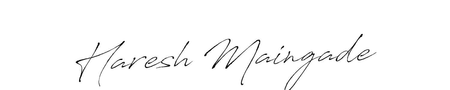 Also You can easily find your signature by using the search form. We will create Haresh Maingade name handwritten signature images for you free of cost using Antro_Vectra sign style. Haresh Maingade signature style 6 images and pictures png