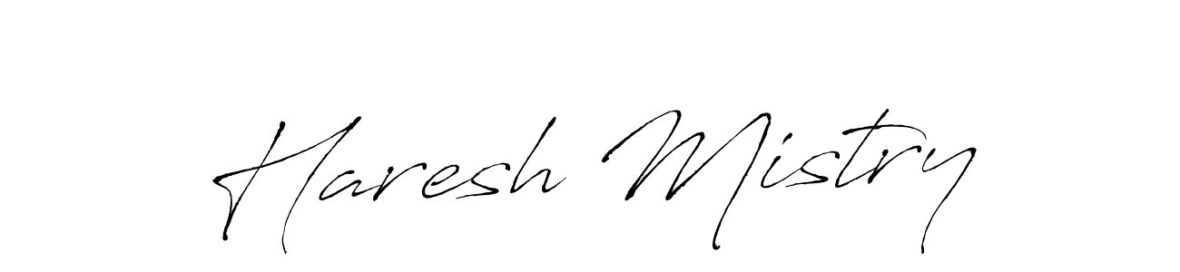 Design your own signature with our free online signature maker. With this signature software, you can create a handwritten (Antro_Vectra) signature for name Haresh Mistry. Haresh Mistry signature style 6 images and pictures png