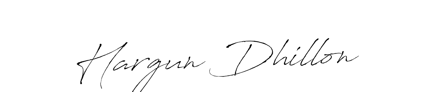 How to make Hargun Dhillon name signature. Use Antro_Vectra style for creating short signs online. This is the latest handwritten sign. Hargun Dhillon signature style 6 images and pictures png