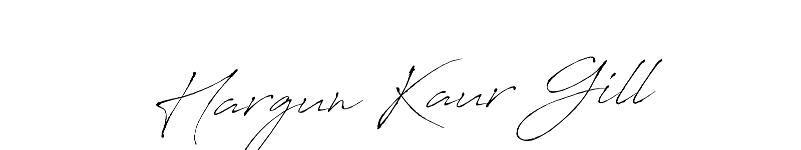 How to make Hargun Kaur Gill name signature. Use Antro_Vectra style for creating short signs online. This is the latest handwritten sign. Hargun Kaur Gill signature style 6 images and pictures png