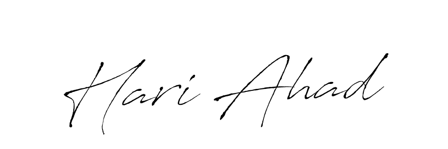 Use a signature maker to create a handwritten signature online. With this signature software, you can design (Antro_Vectra) your own signature for name Hari Ahad. Hari Ahad signature style 6 images and pictures png