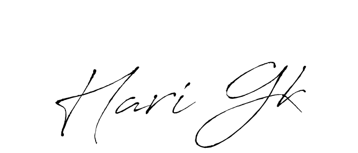 How to make Hari Gk name signature. Use Antro_Vectra style for creating short signs online. This is the latest handwritten sign. Hari Gk signature style 6 images and pictures png