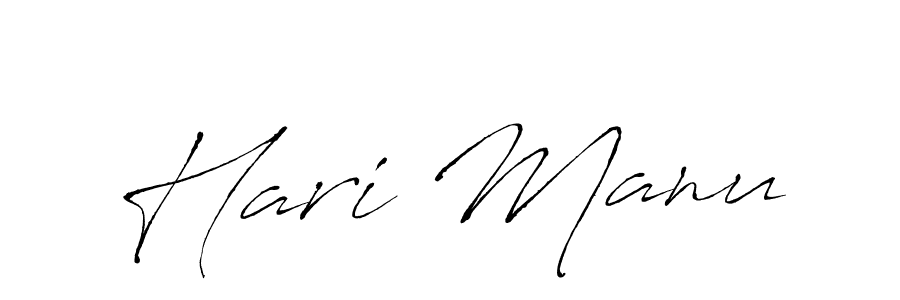 Hari Manu stylish signature style. Best Handwritten Sign (Antro_Vectra) for my name. Handwritten Signature Collection Ideas for my name Hari Manu. Hari Manu signature style 6 images and pictures png