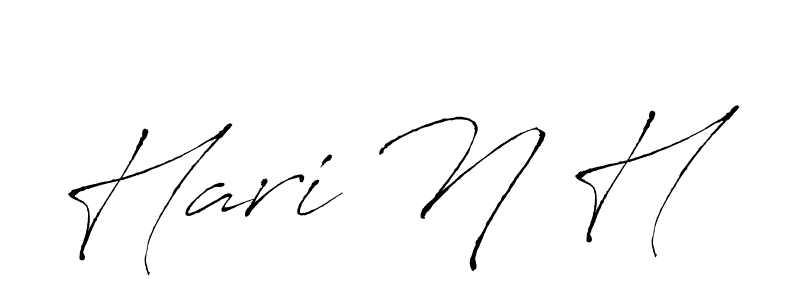 Create a beautiful signature design for name Hari N H. With this signature (Antro_Vectra) fonts, you can make a handwritten signature for free. Hari N H signature style 6 images and pictures png