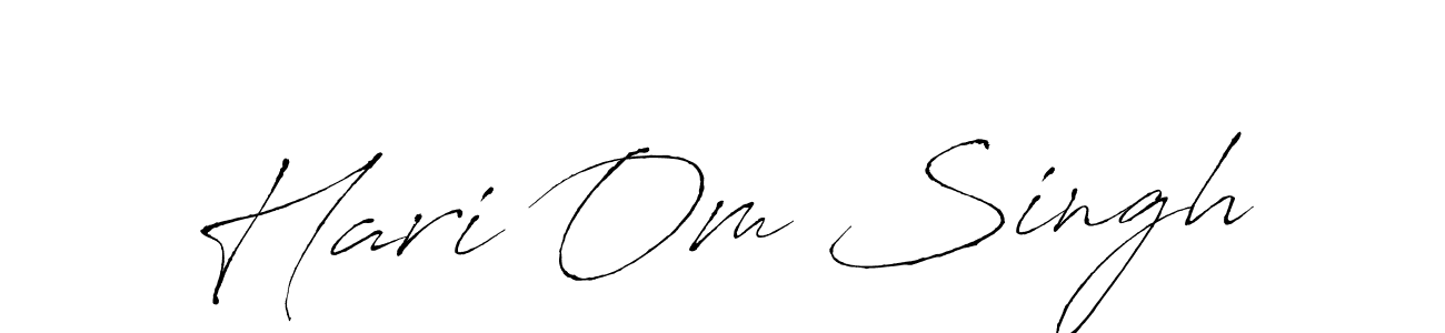 Create a beautiful signature design for name Hari Om Singh. With this signature (Antro_Vectra) fonts, you can make a handwritten signature for free. Hari Om Singh signature style 6 images and pictures png