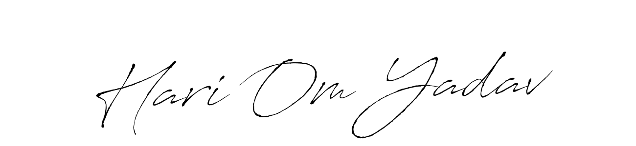 How to make Hari Om Yadav name signature. Use Antro_Vectra style for creating short signs online. This is the latest handwritten sign. Hari Om Yadav signature style 6 images and pictures png