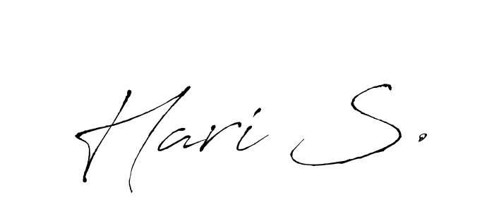 How to make Hari S. name signature. Use Antro_Vectra style for creating short signs online. This is the latest handwritten sign. Hari S. signature style 6 images and pictures png