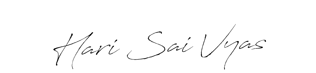 Hari Sai Vyas stylish signature style. Best Handwritten Sign (Antro_Vectra) for my name. Handwritten Signature Collection Ideas for my name Hari Sai Vyas. Hari Sai Vyas signature style 6 images and pictures png