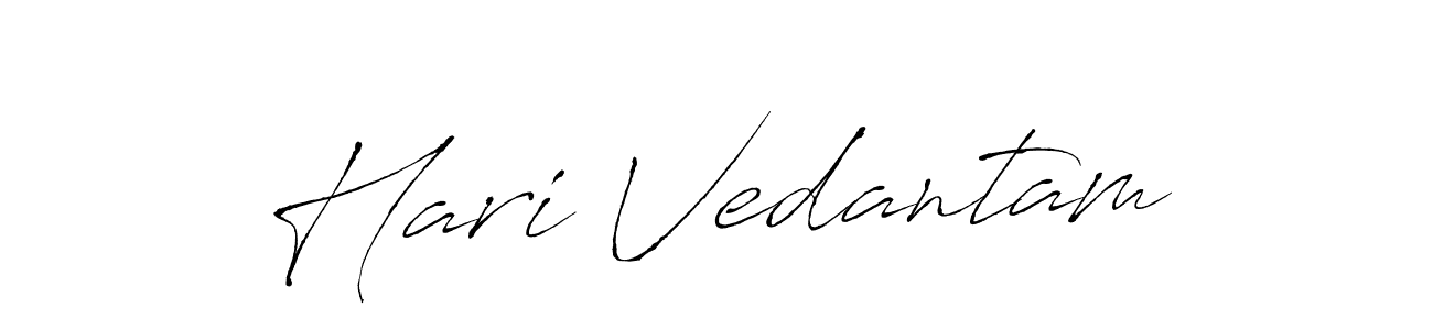 Make a beautiful signature design for name Hari Vedantam. With this signature (Antro_Vectra) style, you can create a handwritten signature for free. Hari Vedantam signature style 6 images and pictures png