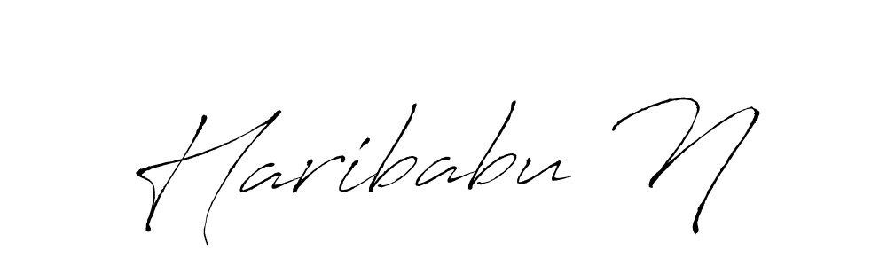 This is the best signature style for the Haribabu N name. Also you like these signature font (Antro_Vectra). Mix name signature. Haribabu N signature style 6 images and pictures png