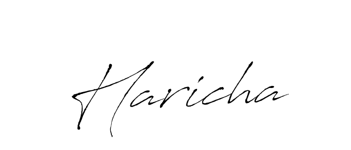 Make a beautiful signature design for name Haricha. With this signature (Antro_Vectra) style, you can create a handwritten signature for free. Haricha signature style 6 images and pictures png