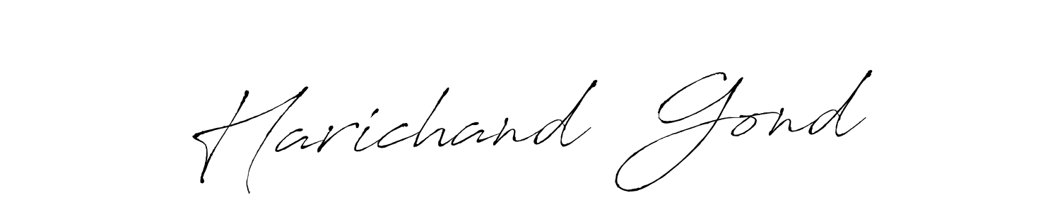 Antro_Vectra is a professional signature style that is perfect for those who want to add a touch of class to their signature. It is also a great choice for those who want to make their signature more unique. Get Harichand  Gond name to fancy signature for free. Harichand  Gond signature style 6 images and pictures png