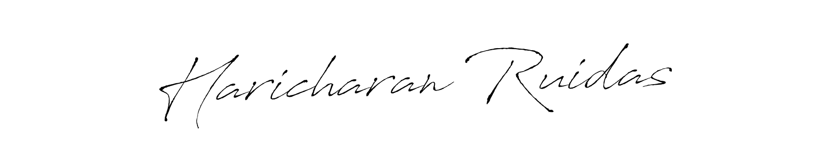 How to make Haricharan Ruidas name signature. Use Antro_Vectra style for creating short signs online. This is the latest handwritten sign. Haricharan Ruidas signature style 6 images and pictures png