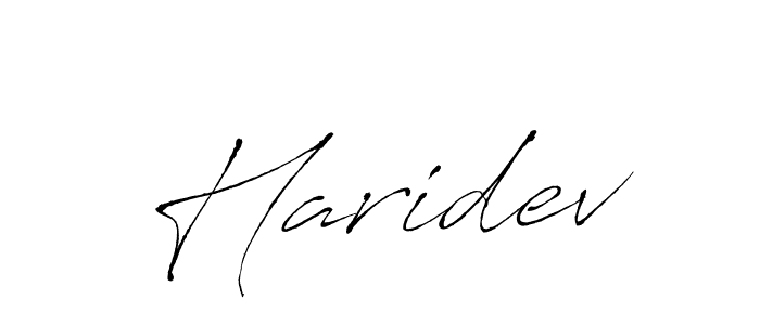 Make a beautiful signature design for name Haridev. With this signature (Antro_Vectra) style, you can create a handwritten signature for free. Haridev signature style 6 images and pictures png