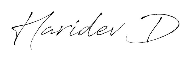 Express your personality with a custom Haridev D signature crafted with Antro_Vectra typography. Free transparent PNG download available. Haridev D signature style 6 images and pictures png