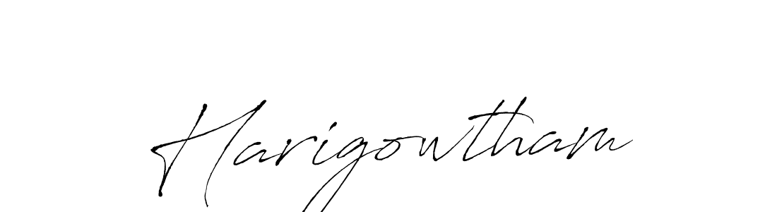 Create a beautiful signature design for name Harigowtham. With this signature (Antro_Vectra) fonts, you can make a handwritten signature for free. Harigowtham signature style 6 images and pictures png