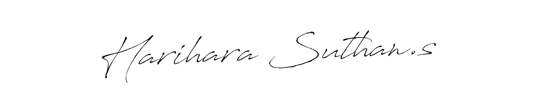 The best way (Antro_Vectra) to make a short signature is to pick only two or three words in your name. The name Harihara Suthan.s include a total of six letters. For converting this name. Harihara Suthan.s signature style 6 images and pictures png