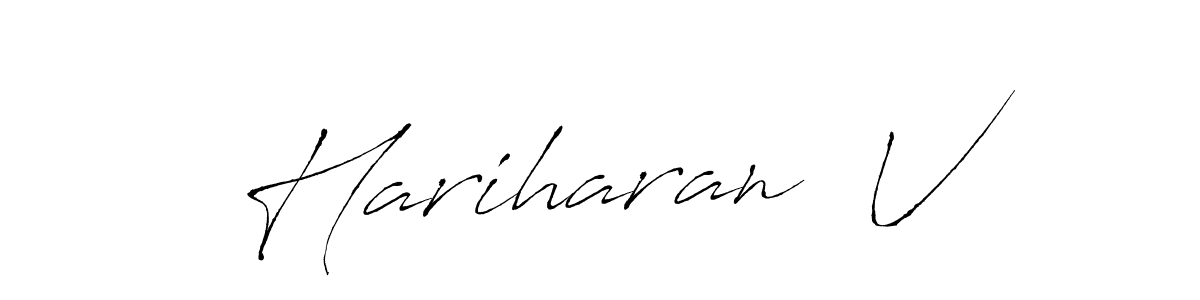 Use a signature maker to create a handwritten signature online. With this signature software, you can design (Antro_Vectra) your own signature for name Hariharan  V. Hariharan  V signature style 6 images and pictures png