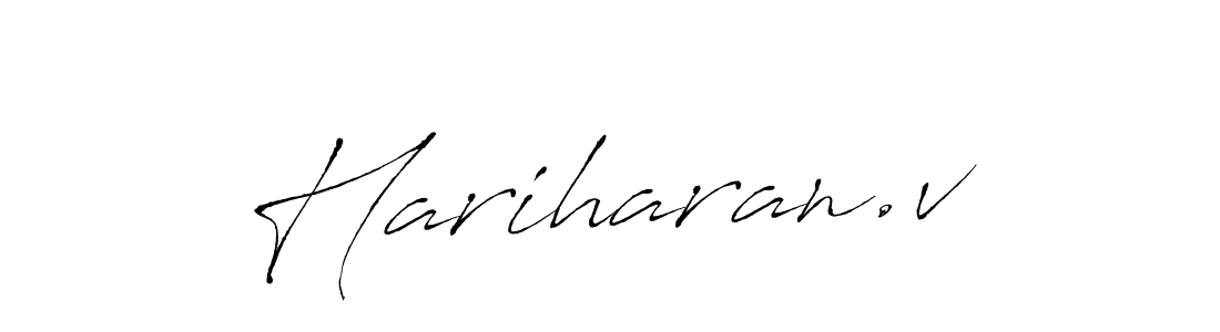 Use a signature maker to create a handwritten signature online. With this signature software, you can design (Antro_Vectra) your own signature for name Hariharan.v. Hariharan.v signature style 6 images and pictures png