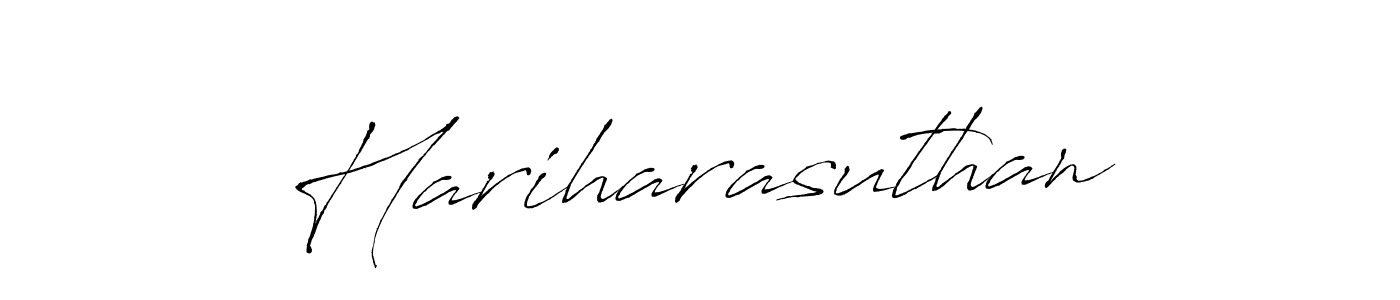 How to make Hariharasuthan signature? Antro_Vectra is a professional autograph style. Create handwritten signature for Hariharasuthan name. Hariharasuthan signature style 6 images and pictures png