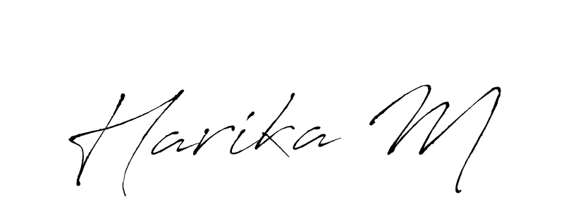 Use a signature maker to create a handwritten signature online. With this signature software, you can design (Antro_Vectra) your own signature for name Harika M. Harika M signature style 6 images and pictures png