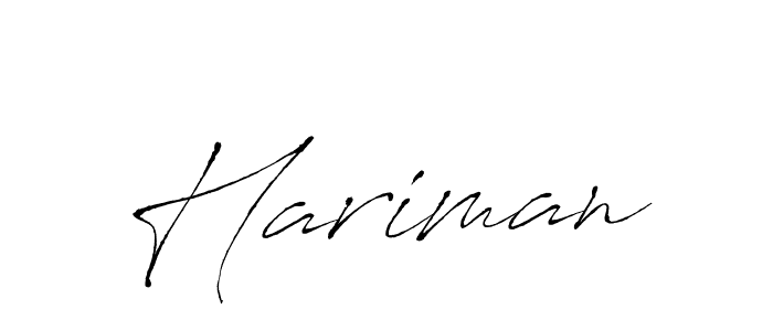 Also You can easily find your signature by using the search form. We will create Hariman name handwritten signature images for you free of cost using Antro_Vectra sign style. Hariman signature style 6 images and pictures png