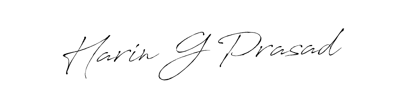 Harin G Prasad stylish signature style. Best Handwritten Sign (Antro_Vectra) for my name. Handwritten Signature Collection Ideas for my name Harin G Prasad. Harin G Prasad signature style 6 images and pictures png