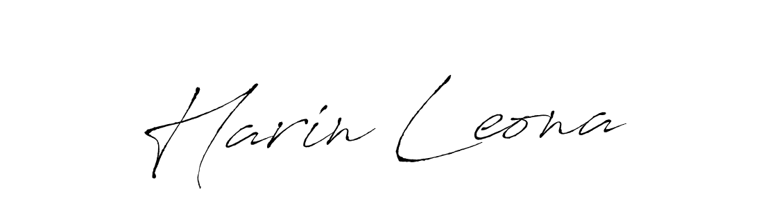 You should practise on your own different ways (Antro_Vectra) to write your name (Harin Leona) in signature. don't let someone else do it for you. Harin Leona signature style 6 images and pictures png