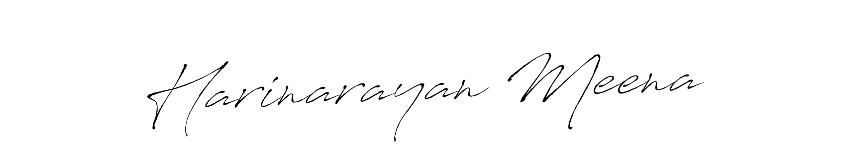 Make a beautiful signature design for name Harinarayan Meena. With this signature (Antro_Vectra) style, you can create a handwritten signature for free. Harinarayan Meena signature style 6 images and pictures png