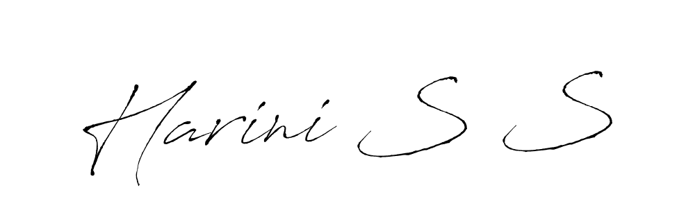 This is the best signature style for the Harini S S name. Also you like these signature font (Antro_Vectra). Mix name signature. Harini S S signature style 6 images and pictures png