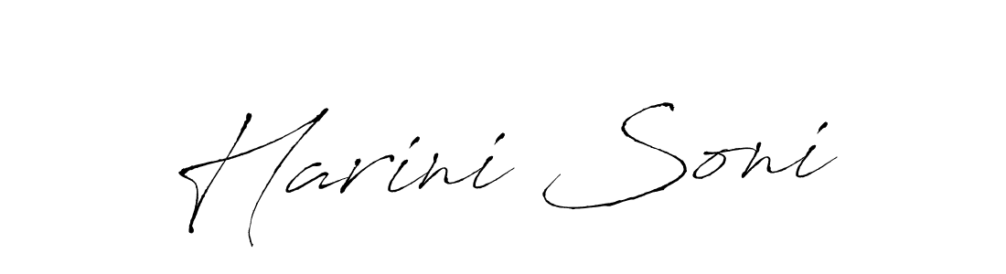 How to make Harini Soni signature? Antro_Vectra is a professional autograph style. Create handwritten signature for Harini Soni name. Harini Soni signature style 6 images and pictures png