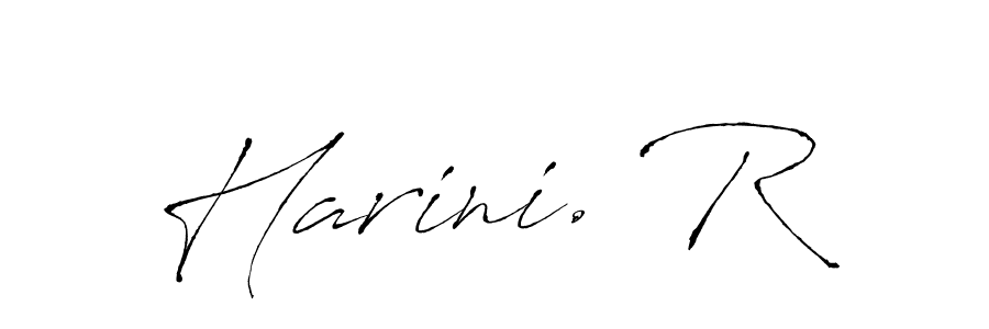 How to make Harini. R name signature. Use Antro_Vectra style for creating short signs online. This is the latest handwritten sign. Harini. R signature style 6 images and pictures png