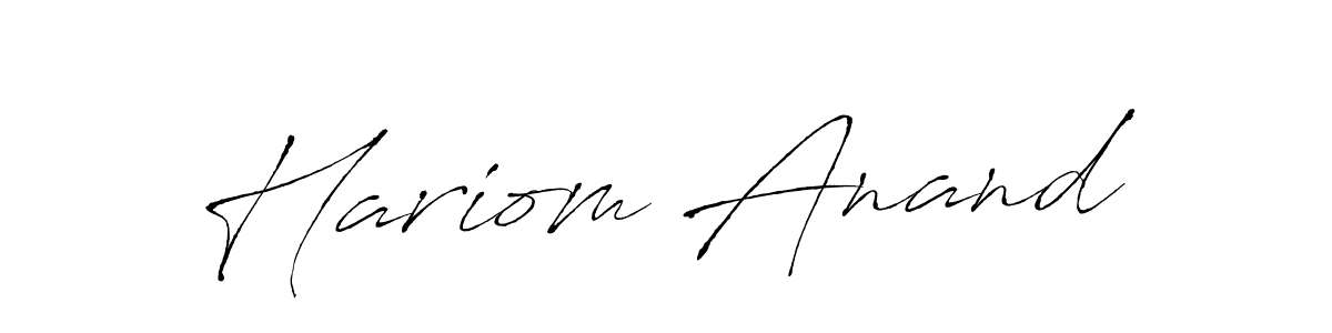 Design your own signature with our free online signature maker. With this signature software, you can create a handwritten (Antro_Vectra) signature for name Hariom Anand. Hariom Anand signature style 6 images and pictures png