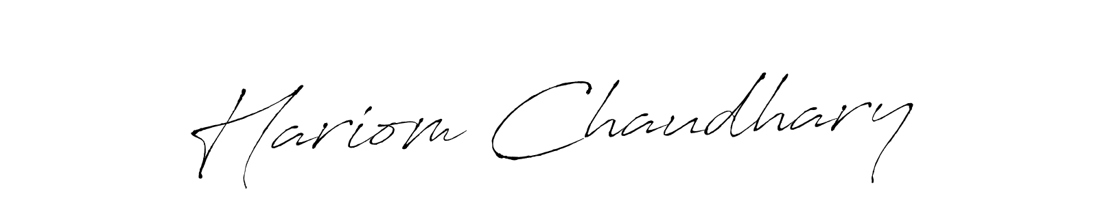 Also You can easily find your signature by using the search form. We will create Hariom Chaudhary name handwritten signature images for you free of cost using Antro_Vectra sign style. Hariom Chaudhary signature style 6 images and pictures png