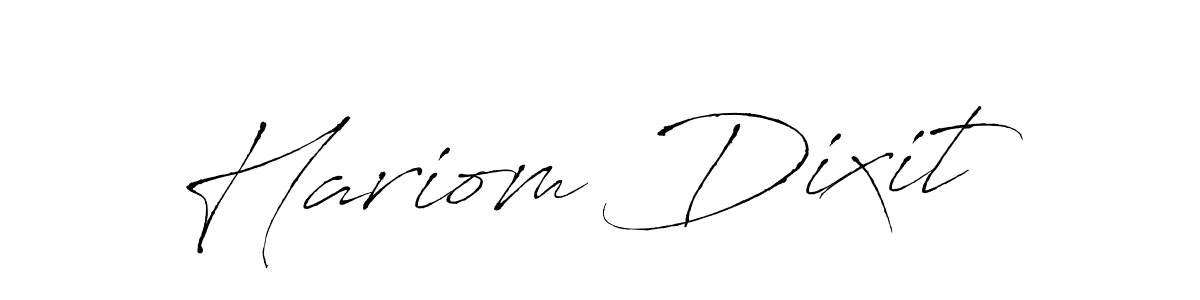 The best way (Antro_Vectra) to make a short signature is to pick only two or three words in your name. The name Hariom Dixit include a total of six letters. For converting this name. Hariom Dixit signature style 6 images and pictures png