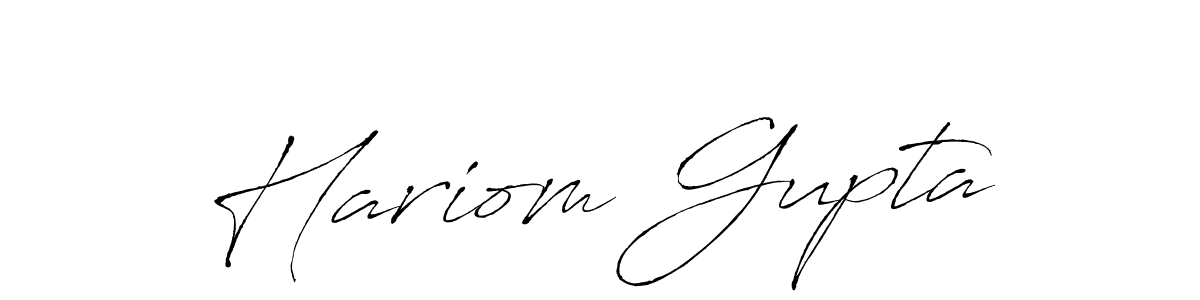 Make a beautiful signature design for name Hariom Gupta. With this signature (Antro_Vectra) style, you can create a handwritten signature for free. Hariom Gupta signature style 6 images and pictures png