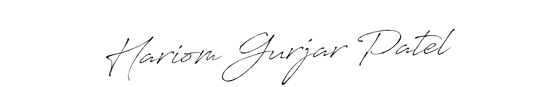 It looks lik you need a new signature style for name Hariom Gurjar Patel. Design unique handwritten (Antro_Vectra) signature with our free signature maker in just a few clicks. Hariom Gurjar Patel signature style 6 images and pictures png