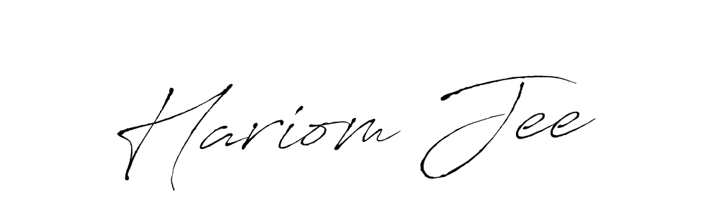 Make a beautiful signature design for name Hariom Jee. With this signature (Antro_Vectra) style, you can create a handwritten signature for free. Hariom Jee signature style 6 images and pictures png