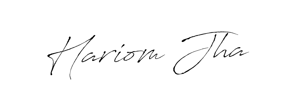 Also we have Hariom Jha name is the best signature style. Create professional handwritten signature collection using Antro_Vectra autograph style. Hariom Jha signature style 6 images and pictures png