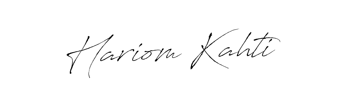 Hariom Kahti stylish signature style. Best Handwritten Sign (Antro_Vectra) for my name. Handwritten Signature Collection Ideas for my name Hariom Kahti. Hariom Kahti signature style 6 images and pictures png