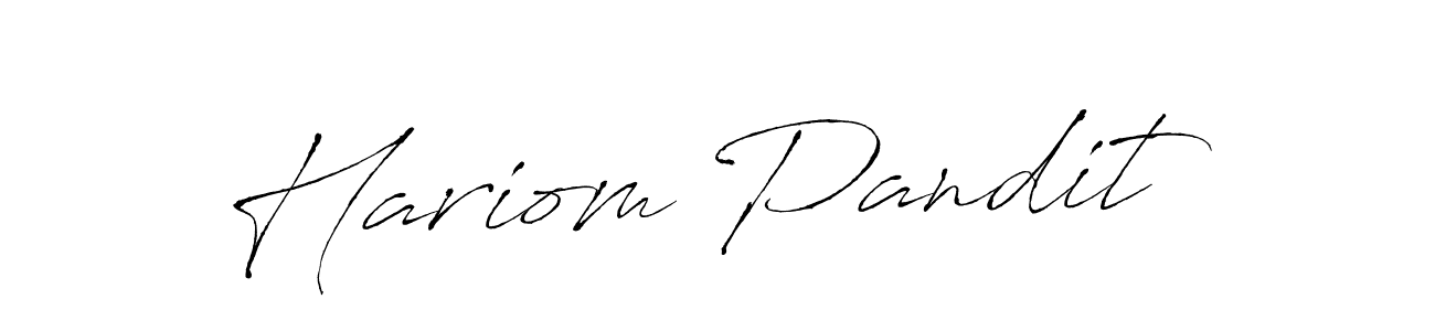 Use a signature maker to create a handwritten signature online. With this signature software, you can design (Antro_Vectra) your own signature for name Hariom Pandit. Hariom Pandit signature style 6 images and pictures png