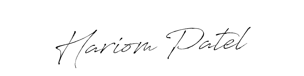 Create a beautiful signature design for name Hariom Patel. With this signature (Antro_Vectra) fonts, you can make a handwritten signature for free. Hariom Patel signature style 6 images and pictures png