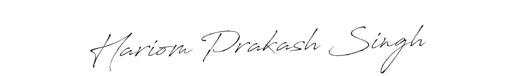 Create a beautiful signature design for name Hariom Prakash Singh. With this signature (Antro_Vectra) fonts, you can make a handwritten signature for free. Hariom Prakash Singh signature style 6 images and pictures png