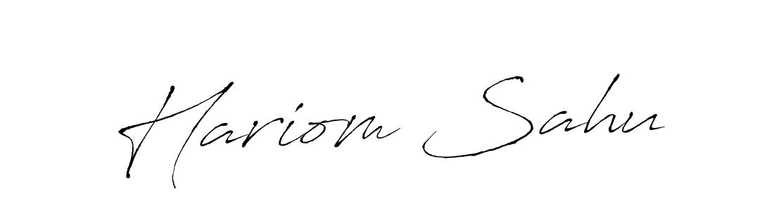 How to make Hariom Sahu signature? Antro_Vectra is a professional autograph style. Create handwritten signature for Hariom Sahu name. Hariom Sahu signature style 6 images and pictures png