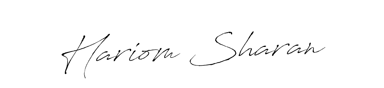 Antro_Vectra is a professional signature style that is perfect for those who want to add a touch of class to their signature. It is also a great choice for those who want to make their signature more unique. Get Hariom Sharan name to fancy signature for free. Hariom Sharan signature style 6 images and pictures png