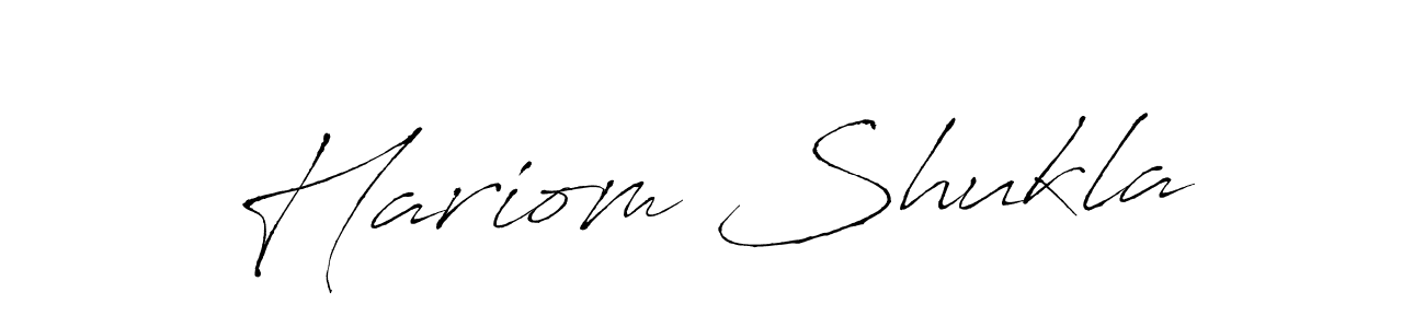 Also You can easily find your signature by using the search form. We will create Hariom Shukla name handwritten signature images for you free of cost using Antro_Vectra sign style. Hariom Shukla signature style 6 images and pictures png