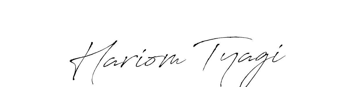 Also You can easily find your signature by using the search form. We will create Hariom Tyagi name handwritten signature images for you free of cost using Antro_Vectra sign style. Hariom Tyagi signature style 6 images and pictures png