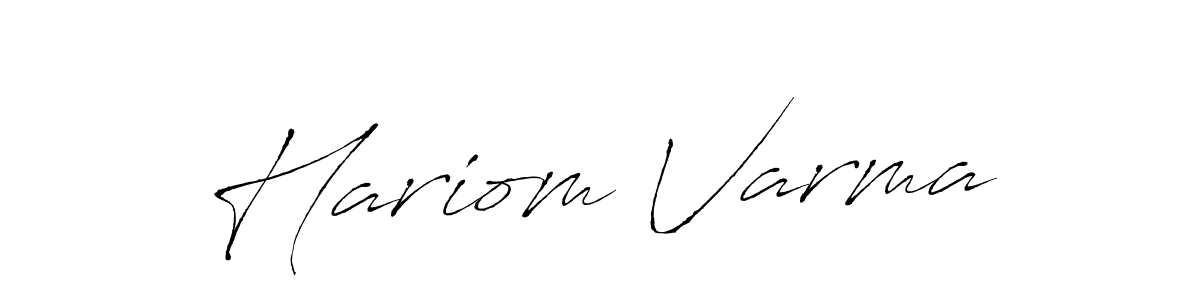 Design your own signature with our free online signature maker. With this signature software, you can create a handwritten (Antro_Vectra) signature for name Hariom Varma. Hariom Varma signature style 6 images and pictures png